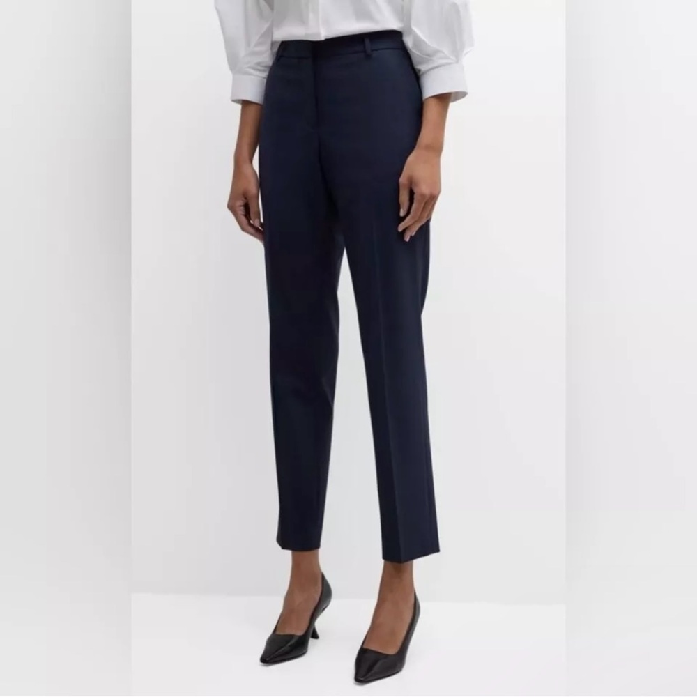 Lafayette‎ 148 Women's Stretch Twill Navy Tapered Leg Dress Pants Size 14 Career